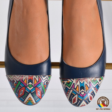 Pantofi Cu Toc Piele Naturala Odesa 2 Navy- Need 4 Shoes