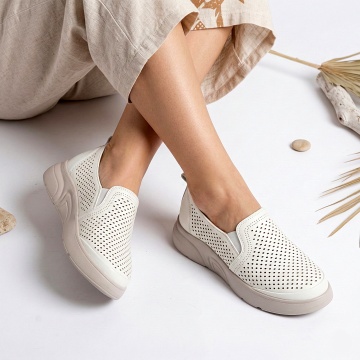 Pantofi Dama Casual Petunia Albi
