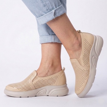 Pantofi Dama Casual Petunia Beige