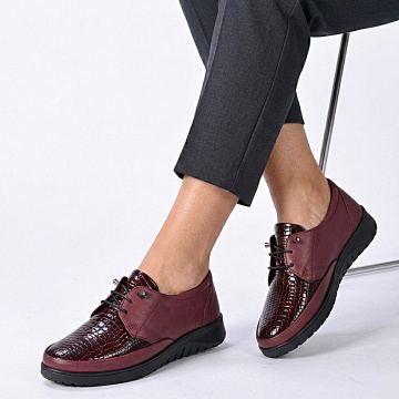 Pantofi Dama Piele Naturala Antalya Bordo