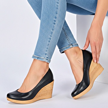 Pantofi Dama Piele Naturala Ceres Negri