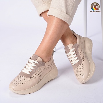 Pantofi Dama Piele Naturala Vivien Bej
