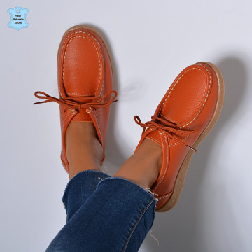 Pantofi Dama Piele Naturala Zora 3 Orange- Need 4 Shoes