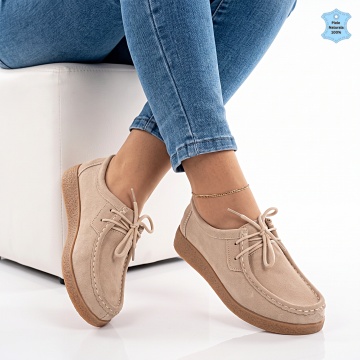 Pantofi Dama Piele Naturala Zora 6 Bej