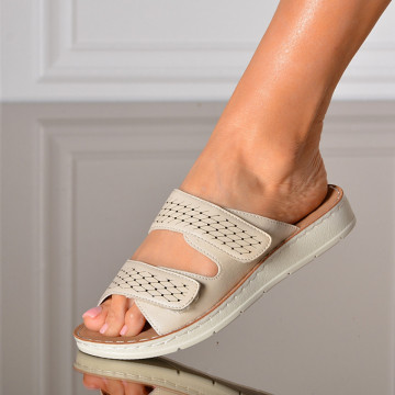 Papuci dama Manola Bej- Need 4 Shoes