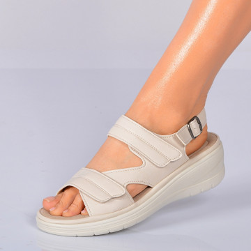 Sandale Cu Platforma Cedra Bej- Need 4 Shoes