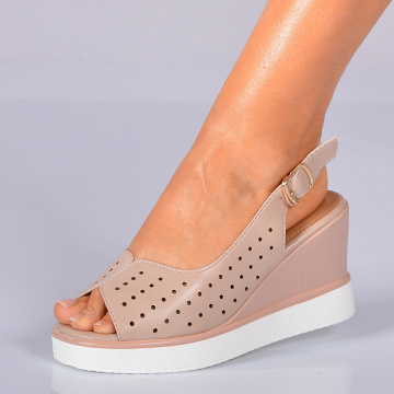 Sandale Cu Platforma Harly Bej