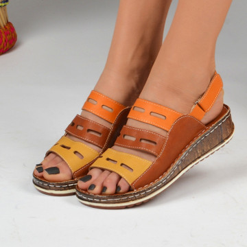 Sandale cu platforma Tiki Brown - Need 4 Shoes