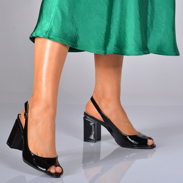 Sandale Dama Cu Toc Bella Negre- Need 4 Shoes