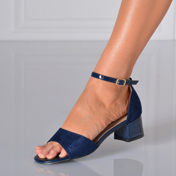 Sandale Dama Cu Toc Carol 2 Navy- Need 4 Shoes