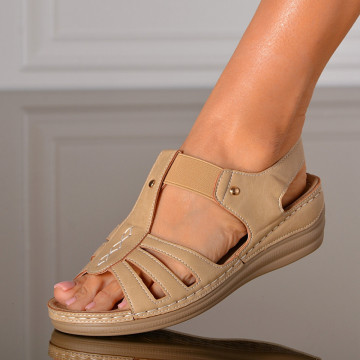 Sandale Dama Fogia Bej- Need 4 Shoes