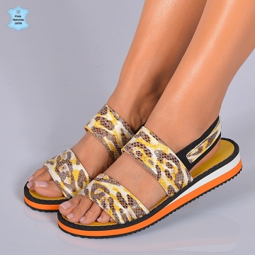 Sandale Dama Piele Naturala Ruby Galbene- Need 4 Shoes