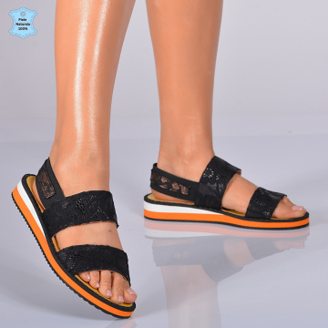 Sandale Dama Piele Naturala Ruby Negre- Need 4 Shoes