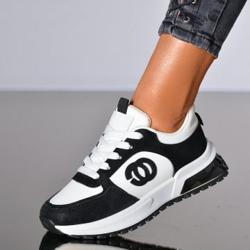 Adidasi Dama Carolina Alb/Negru- Need 4 Shoes