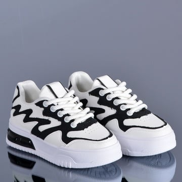 Adidasi Dama Vivy Alb/Negru- Need 4 Shoes