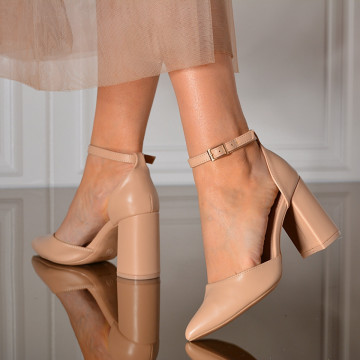 Pantofi Cu Toc Dama Amber Kaki- Need 4 Shoes