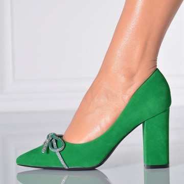 Pantofi Cu Toc Dama Carlina  Verzi- Need 4 Shoes