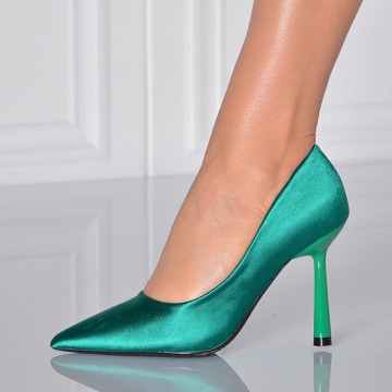 Pantofi Cu Toc Dama Giselle Verzi- Need 4 Shoes
