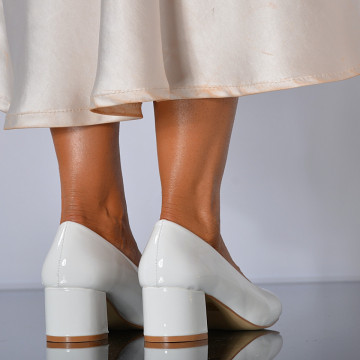 Pantofi Cu Toc Dama Klara 2 Albi- Need 4 Shoes
