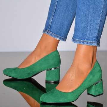 Pantofi Cu Toc Dama Luiza 2 Verzi- Need 4 Shoes