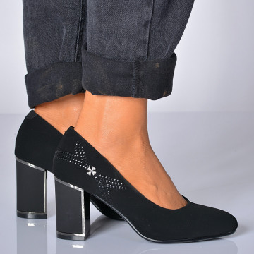 Pantofi Cu Toc Dama Malika Negri- Need 4 Shoes