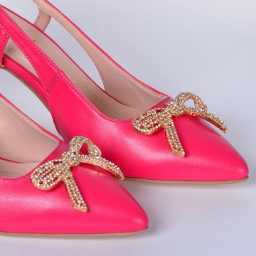 Pantofi Cu Toc Piele Naturala Odett Fuchsia- Need 4 Shoes