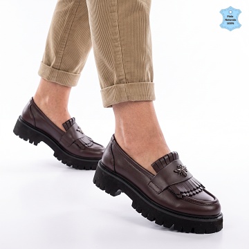 Pantofi Dama Piele Naturala Elyf Coffee
