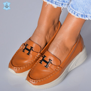 Pantofi Dama Piele Naturala Livia Camel- Need 4 Shoes