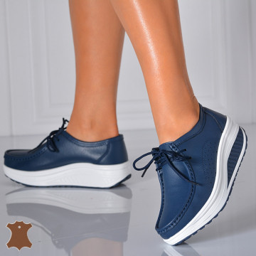 Pantofi Dama Piele Naturala Zena 5 Navy- Need 4 Shoes
