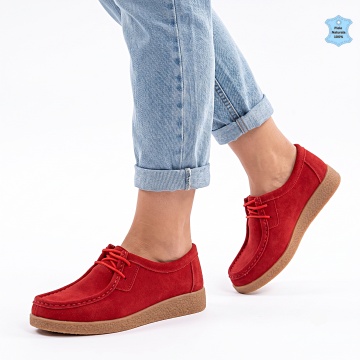Pantofi Dama Piele Naturala Zora 6 Rosii