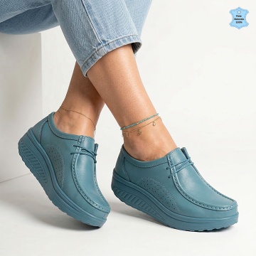 Pantofi Dama Piele Naturala Zuma Blue