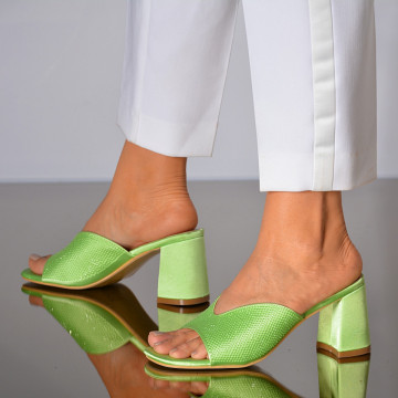 Papuci Cu Toc Pandora Verzi- Need 4 Shoes