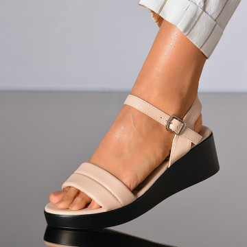 Sandale Cu Platforma Felipa Bej- Need 4 Shoes