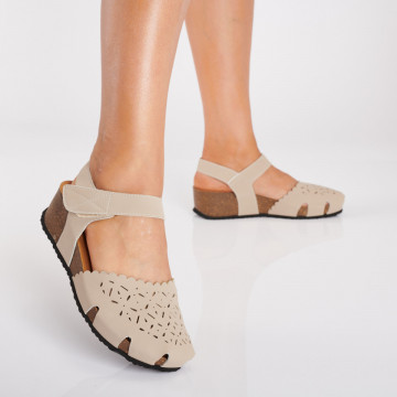Sandale Cu Platforma Lisandra Bej- Need 4 Shoes