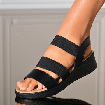 Sandale Cu Platforma Manya Negre - Need 4 Shoes