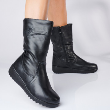 Cizme Dama Imblanite Berlinda Negre - Need 4 Shoes