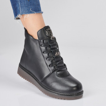 Ghete Dama Imblanite Nero Negre - Need 4 Shoes