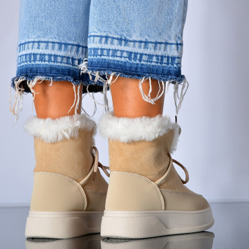 Ghete Dama Imblanite Siara Bej- Need 4 Shoes