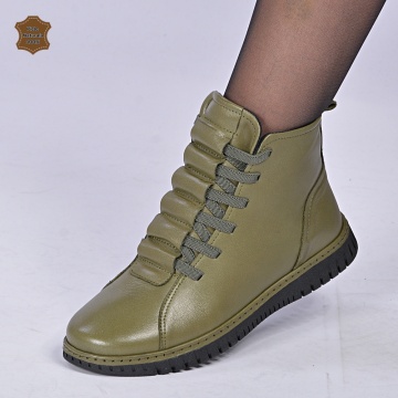 Ghete Dama Piele Naturala Cosma Olive