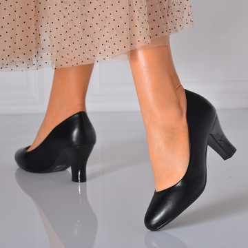 Pantofi Cu Toc Dama Floria  Negri- Need 4 Shoes