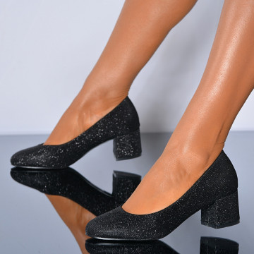 Pantofi Cu Toc Dama Klara Negri - Need 4 Shoes