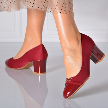 Pantofi Cu Toc Dama Lora Bordo- Need 4 Shoes
