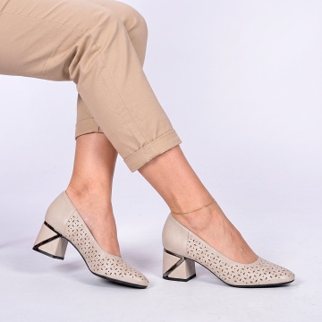 Pantofi Cu Toc Dama Loret 2 Gri