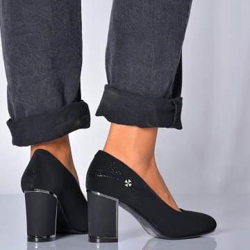 Pantofi Cu Toc Dama Malika Negri- Need 4 Shoes