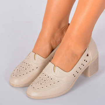 Pantofi Cu Toc Dama Olimpia 2 Bej - Need 4 Shoes