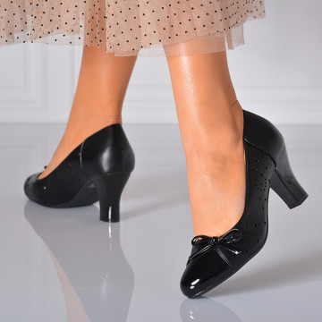 Pantofi Cu Toc Dama Roxett Negri- Need 4 Shoes
