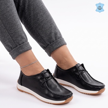 Pantofi Dama Piele Naturala Latia Negri