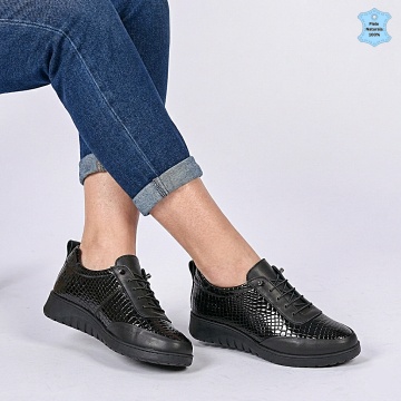 Pantofi Dama Piele Naturala Velocita Negri