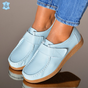 Pantofi Dama Piele Naturala Zora 4 Albastri- Need 4 Shoes