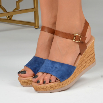 Sandale cu platforma Ambasador Blue - Need 4 Shoes
